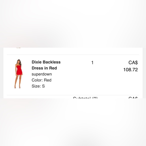 Superdown Backless Mini Red Dress - Picture 5 of 5